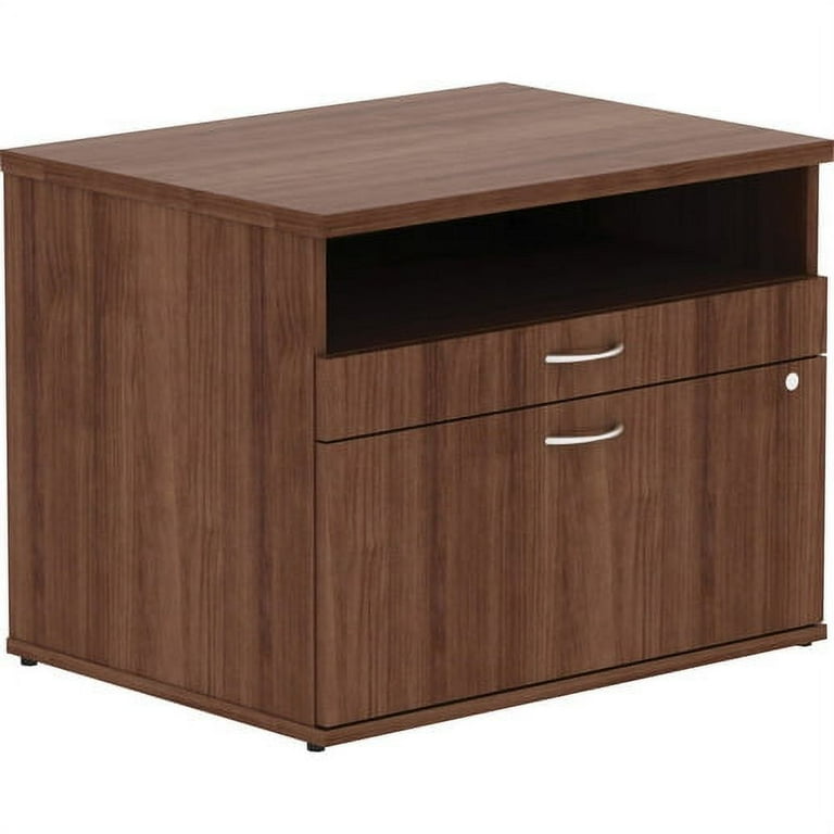 Lorell Relevance Series 2-Drawer File Cabinet Credenza w/Open Shelf - 29.5 Lorell Relevance Series 2-Drawer File Cabinet Credenza w/Open Shelf - 29.5