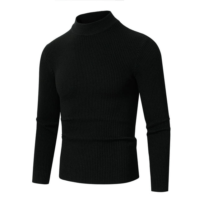 asjyhkr Chandails pour Hommes Col Rond Manches Longues Tricot Extensible sous-Chandails Thermiques Décontractés Respirants Randonnée Gym Entraînement Chandails d'Automne
