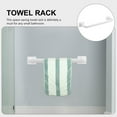 thumbnail image 3 of KALLORY 3-Piece White Plastic Kitchen Towel Bar Rack Set, No Punch Installation, Space-Saving Design for Home Organization, 3 of 8