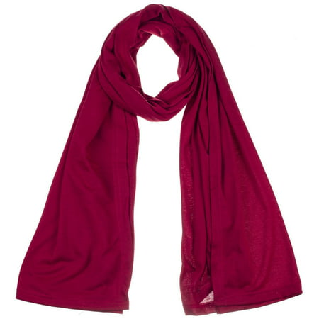 Pashmina - Women's Jersey scarves fashion long plain scarf wrap shawls ...