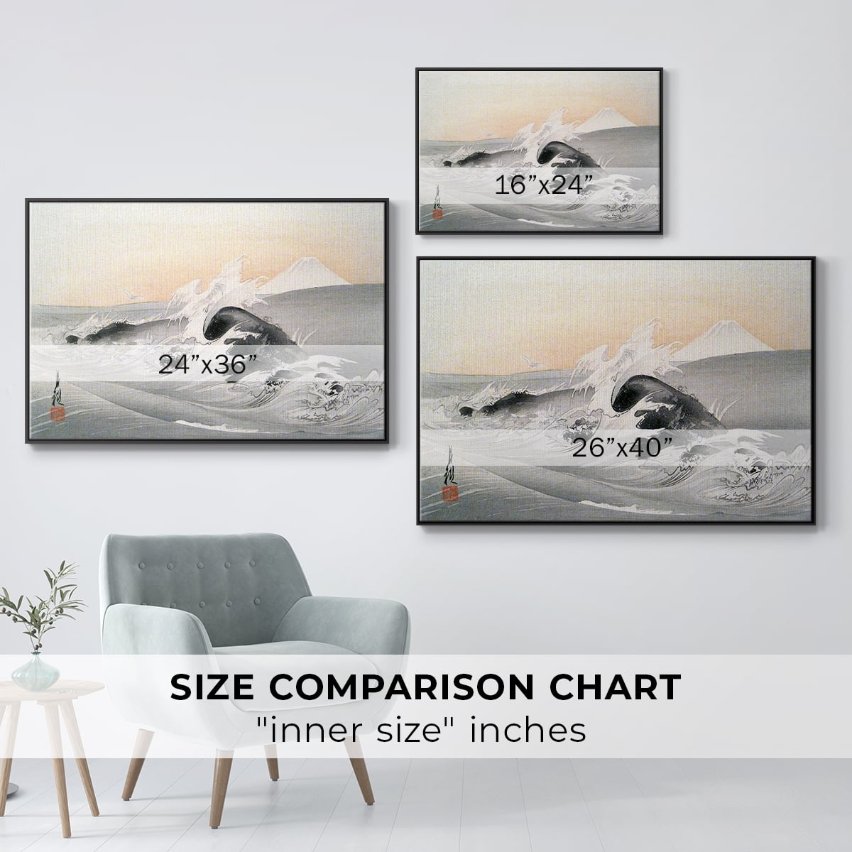 Vintage Landscape-CCCI By Wexford Home Framed in Black Wood Gallery Wrapped Canvas 25 in. x 37 in.