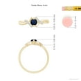 thumbnail image 4 of ANGARA Natural Solitaire Sapphire Bypass Promise Ring with Diamond Accents in 14K Yellow Gold for Women (Size-4mm) | September Birthstone, Anniversary, Jewelry Gift for Women | Natural Sapphire Ring, 4 of 9