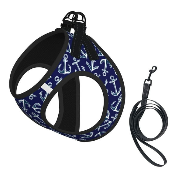 Naval Anchor Pet Leash Vest Small Dogs Cats Puppy Harness With Leash Reflective No Choke Small