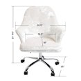 thumbnail image 2 of Impressions Vanity Chair Michelle Tufted with 360 Seat Swivel, Cushioned Seat (White Crushed Velvet), 2 of 3