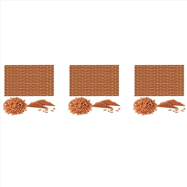 Mini Ladrillos de 1050 Piezas para Paisajismo Ladrillos En Miniatura Pared Ladrillos Ladrillos Pequeños para Casa de Muñecas Piezas de Jardín, Escala 1/35