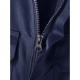 thumbnail image 6 of TiaoBug Men's Long Sleeve Industrial Coverall Safety Enhanced Visibility Striped One Piece Zipper Jumpsuit Navy Blue XL/175, 6 of 7