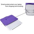 thumbnail image 4 of Mosiso for Macbook Air/Pro 13.3" Laptop Sleeve Briefcase Handbag Multifunctional Polyester Carrying Pouch Zipper Notebook Computer Bag, Ultra Violet, 4 of 5