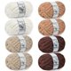 thumbnail image 1 of Hilo grueso Cozyful #10 Jumbo Chenille, 8 madejas, crema, 1 of 8