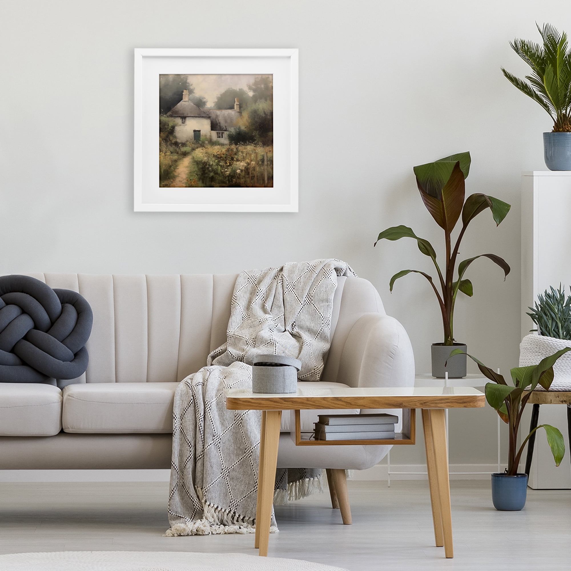 Stupell Industries Cottage Comfort in Summer Garden White Framed Print Under Glass, design by Creative Studio