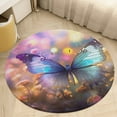 thumbnail image 5 of Wildflowers Butterfly Washable Round Rug -Circle Area Rugs for Nursery Bedroom, Vintage Non Slip Non Shedding Low Pile Carpet for Living Room Coffee Table Entryway, 5 of 7