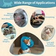 thumbnail image 6 of IDOMIK Soft Cat Cone Adjustable Dog Cone Recovery Collar Waterproof E Collar after Surgery, Blue, S, 6 of 7