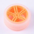 thumbnail image 3 of Tachiuwa 2pcs RC 1: 10 on 5 Spoke Orange Wheel Rims & Rubber Tires 65mm OD, 3 of 8