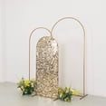 thumbnail image 4 of Efavormart Sparkly Champagne Big Payette Sequin Fitted Chiara Backdrop Stand Cover for Round Top Wedding Arch, Single Sided - 5ft, 4 of 6