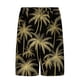 thumbnail image 5 of Ceisia Men's Black & Gold Palm Tree Print Beach Shorts with Quick Dry Stretch Fabric and Anti-Exposure Liner Multicolor L Gifts, 5 of 6