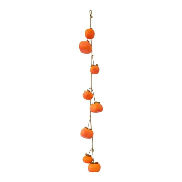 Guirnalda artificial de caqui con cuerda, regalo para decoración del hogar, adorno colgante de pared, guirnalda para ventanas, porches, puertas de
