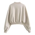 thumbnail image 4 of Womens Cropped Jacket Button Down Long Sleeve Winter Casual Coats Outerwear, 4 of 9