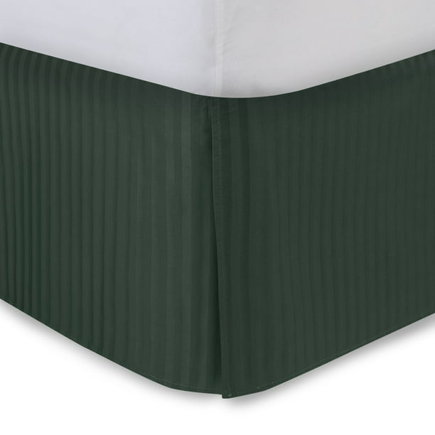 Hunter Green Bed Skirt King, 21 Inch Drop King Size Bed Skirt