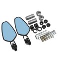 thumbnail image 3 of Espejo retrovisor de motocicleta Asistente de marcha atrás Vidrio azul 360 grados giratorio Universal para soporte de 8 mm / 10 mm Plata, 3 of 5