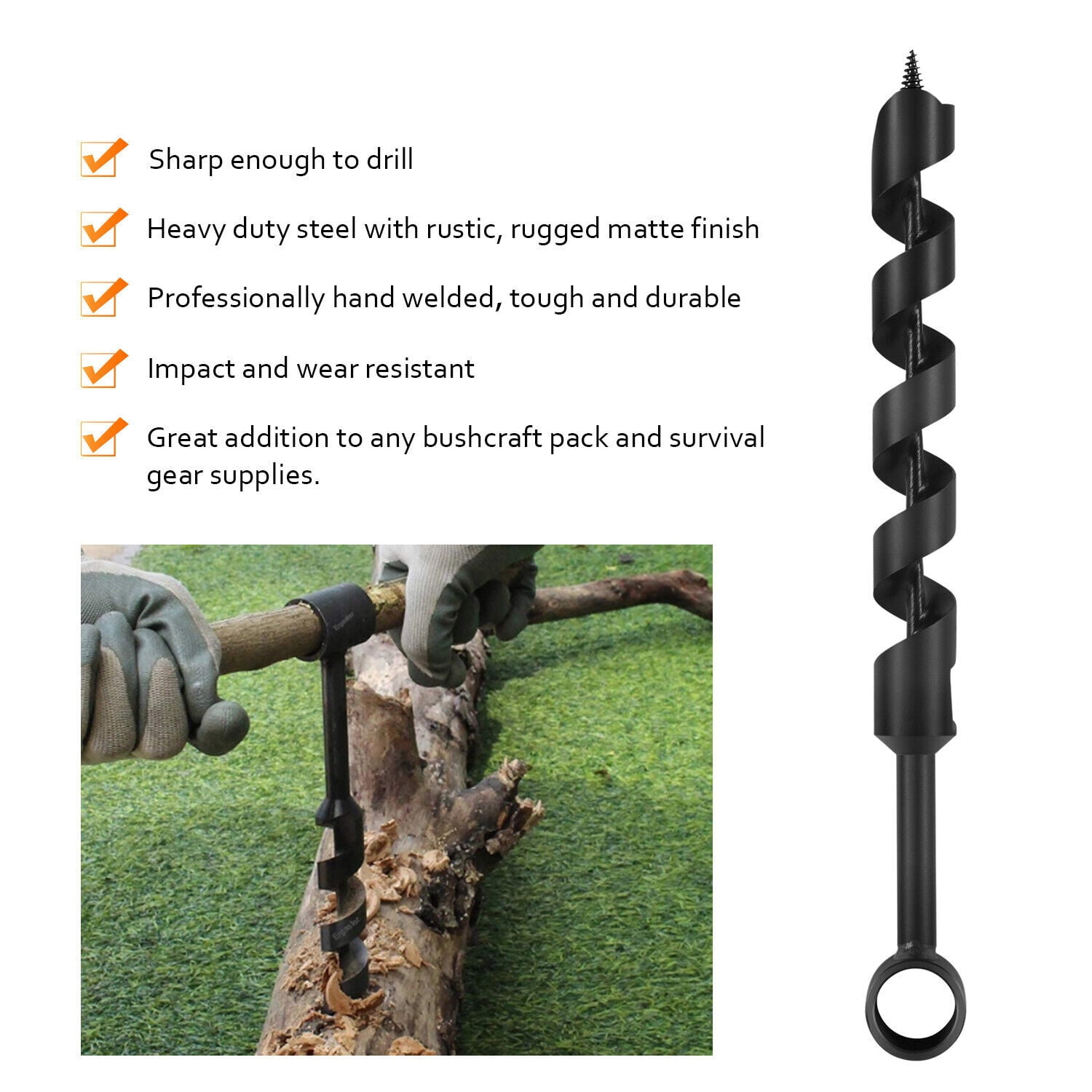 Scotch Eye Wood Auger Drill Bit For Camping Survival And Bushcraft Backpack Tool