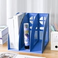 thumbnail image 4 of Magazine Holder, 3 Compartments A4 Magazine Holder, Vertical Sorter Storage for Documents, Catalogs & Magazines for Home Office, 4 of 4