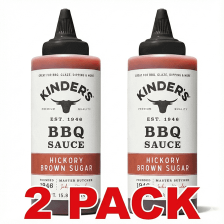 Kinder's Hickory Brown Sugar Barbecue Sauce, 15.8 oz pack of 2
