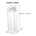 thumbnail image 2 of GOOHOCHY Clear Plastic Milk Carton Water Bottle with 500ml Capacity for Home Use Lightweight Portable and Leakproof, 2 of 8