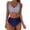 Blue, variant on Otvok Swimsuit Womens Bikini Sets Two Piece Twist Front Adjustable Spaghetti Straps Bathing Suit Tankini