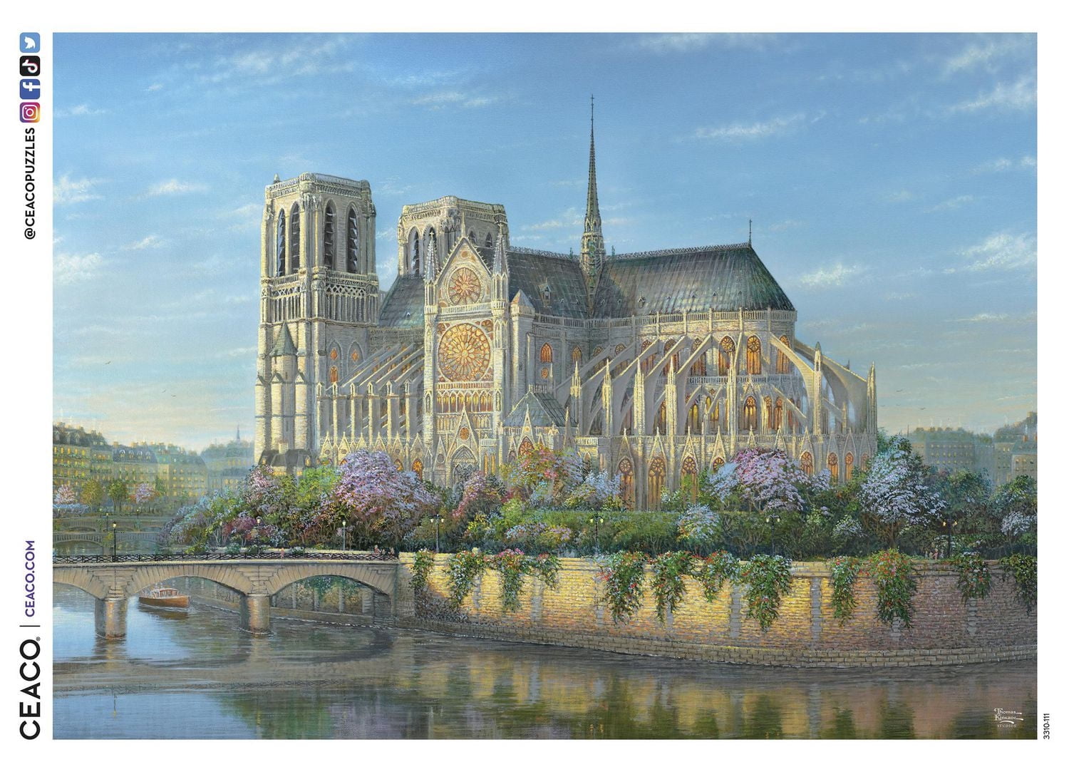 Ceaco 1000pc Puzzle "Notre Dame" by Thomas Kinkade