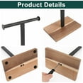 thumbnail image 4 of Hand Towel Holder, T-Shape Hand Towel Stand for Bathroom, Hand Towel Rack Bar Standing for Vanity Kitchen Countertop, Metal (14IN-Wooden Base, Black), 4 of 9