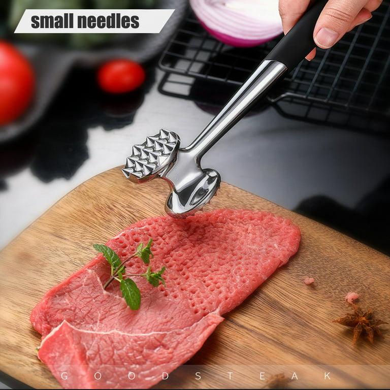 Shiny-Metal Meat Flattener Tenderizer Mallet, Kitchen Hammer Dual Sided Meat  Pounder Crushing Flattening Tool with Comfortable Grip Handle Wbb16353 -  China Tenderizer and Meat Crushing price
