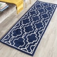 thumbnail image 3 of SAFAVIEH Chatham Jaymz Geometric Wool Area Rug, Dark Blue/Ivory, 5' x 5' Round, 3 of 10