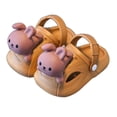 thumbnail image 2 of Tfken Sandals For Girls Boys Summer Swivel Ankle Strap Daily Wear Cartoon Rabbit Decoration Coffee Eva Children Toddler Slippers Size 3-4 Years, 2 of 9