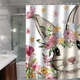 thumbnail image 3 of Dadiaei Rideau de Douche Lapin de Pâques Œuf Salle de Bain Maison Séparation Humide/sèche Rideau de Douche Imperméable Décorations de Jardin de Pâques Garnitures de Panier de Pâques Extérieures, 3 of 5