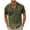 Army Green, variant on Mens Fashion Casual Solid Button Pocket Cotton Linen Short Sleeved Turndown Top