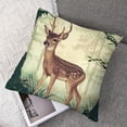 thumbnail image 7 of nygtbtfer  Forest Animals Pillow Covers  Set of 2 Deer Fox Rabbit Bear Decorative Pillows Case Polyester Linen Outdoor for Couch Sofa Room Home Decor White, 7 of 7