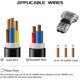 thumbnail image 4 of Conectores de cable JM Paquete de 15 en T compactos universales bajo Voltaje 2 pines 2 vías no requiere pelado para cable 18/22 AWG tipo T, 4 of 5
