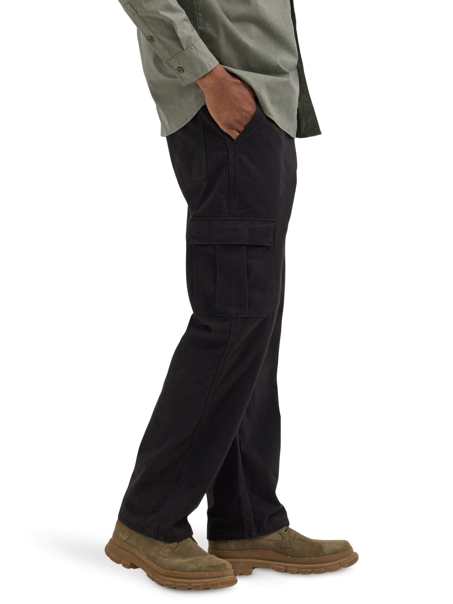 Wrangler Men's and Big Men's Relaxed Fit Fleece Lined Cargo Pant