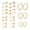 IP GOLD, variant on 11 Pairs Flat Screw Back Stud Hoop Earrings Sets for Multiple Piercing, Surgical Stainless Steel Double Sided Heart Star Square Round CZ Stud Earrings For Women