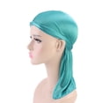 thumbnail image 4 of Ludlz Unisex Silk Head Wrap Durag Long Tail Beanies Du-Rag Pirate Cap Turban Hat for 360 Waves, 4 of 4