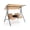 Beige, variant on ANGELES HOME 2-Seat Outdoor Patio Swing Chair, Canopy Porch Swing with Cooler Bag Rotatable Tray,Black