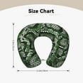 thumbnail image 5 of Gaeub Green Snakeskin Print Memory Foam Travel Pillow,U-Shaped Neck Pillow,Head Neck Support Airplane Pillow,Flight Pillow for Traveling,Car,Home,Office,Washable Cover, 5 of 8
