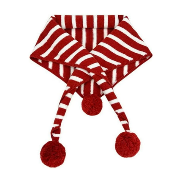 Bufandas Mujer Moda Invierno Rayas Calidez Bufanda Triangular Bufanda Chal Bola de Pelo Bufandas Mujer Bufandas Poliéster