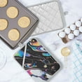 thumbnail image 5 of Yayeee Pot Holders Kitchen Heat Resistant with Pocket 7"x9.8" Cotton Oven Cooking Hot Pads, Black, 5 of 7