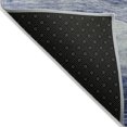 thumbnail image 3 of HomeRoots 604967 8 ft. Light Blue & Dark Blue Round Abstract Washable Indoor & Outdoor Area Rug, 3 of 5
