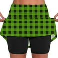 thumbnail image 2 of Lenpel Skorts for Women Plaid High Waisted Pull on Printed Tennis Sports Skirt Shorts Athletic Workout Skorts with Pockets, 2 of 6