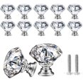 thumbnail image 1 of Pomos de cristal para cajones, pomos para muebles de tocador, aleación de zinc, cristal, perilla para muebles, tiradores para armario, tiradores para muebles, 10 unidades, 1 of 8