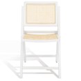 thumbnail image 4 of SAFAVIEH Couture Desiree Modern Cane Solid Folding Dining Chair, White/Natural (Set of 2), 4 of 15