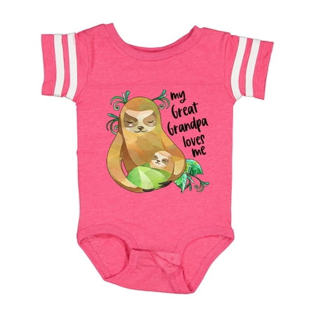 

Inktastic My Great Grandpa Loves Me Cute Sloth and Baby Gift Baby Boy or Baby Girl Bodysuit