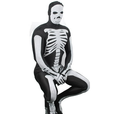 Black Skeleton Skintight Bodysuit Morphsuits size Medium