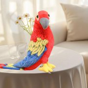 Dualoai Plush Bird Stuffed Toy Budgerigar Plush Toy Kids 19.69inchx10.24inch Present Red Blue Yellow